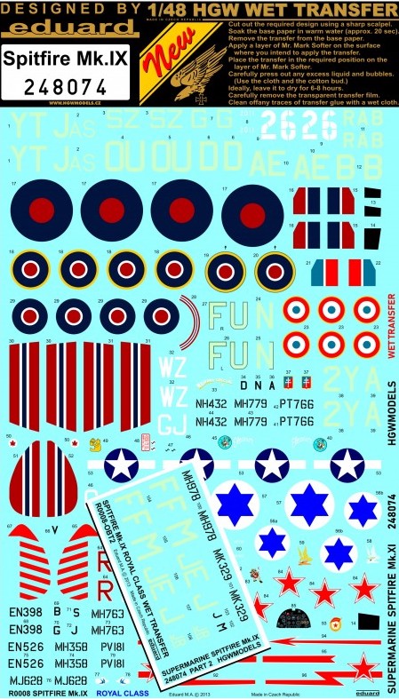 HGW HGW248074 1:48 Supermarine Spitfire Mk.IXc/Mk.IXe