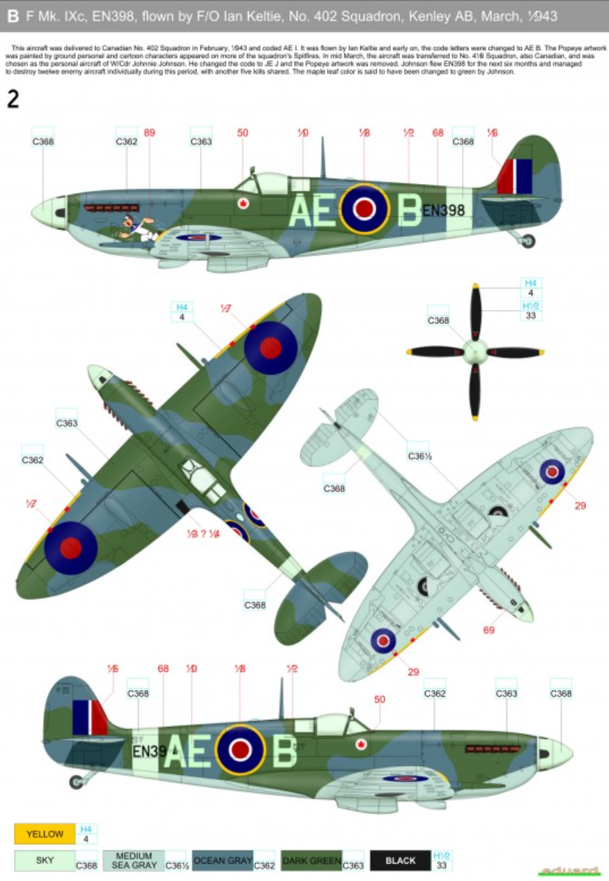 HGW HGW248074 1:48 Supermarine Spitfire Mk.IXc/Mk.IXe