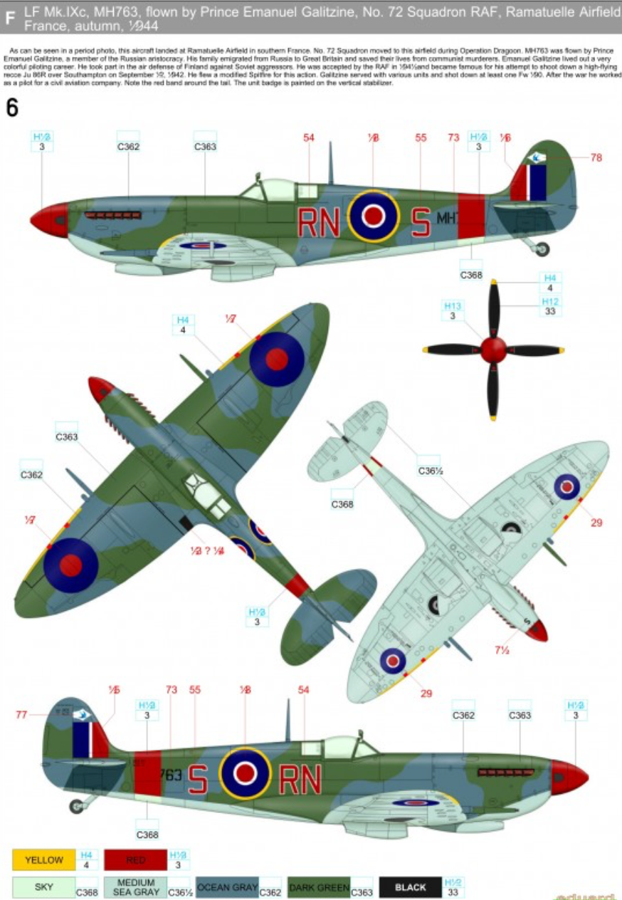 HGW HGW248074 1:48 Supermarine Spitfire Mk.IXc/Mk.IXe