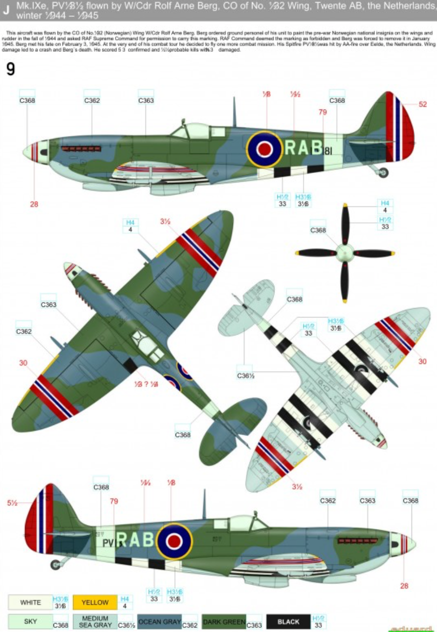 HGW HGW248074 1:48 Supermarine Spitfire Mk.IXc/Mk.IXe