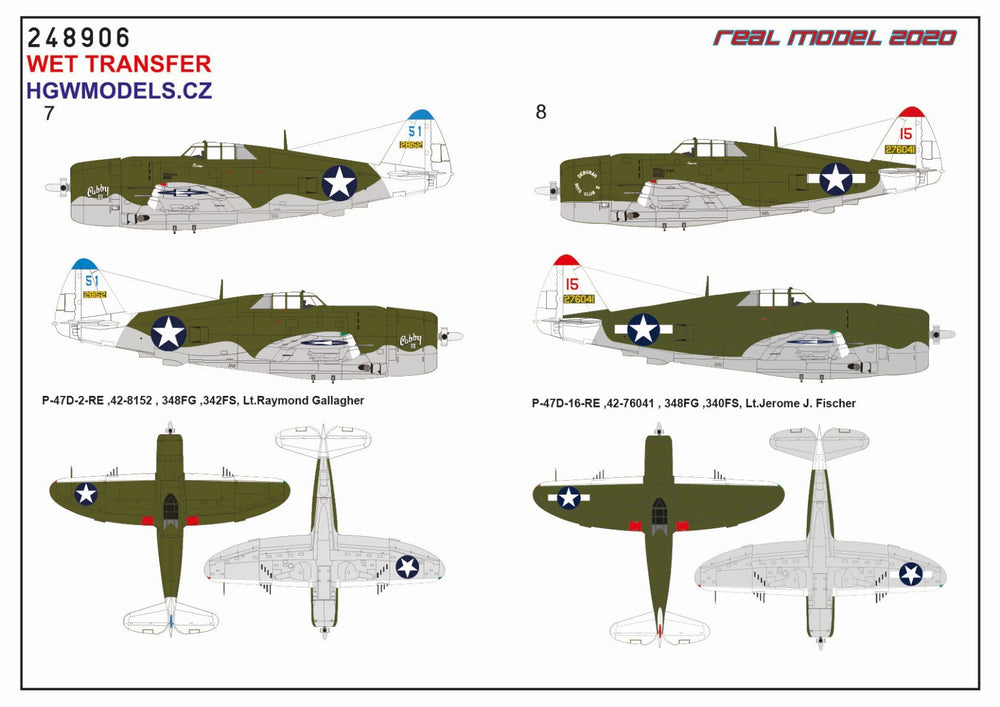 HGW HGW248906 1:48 Republic P-47D Thunderbolt Razorback OVER NEW GUINEA  Markigs