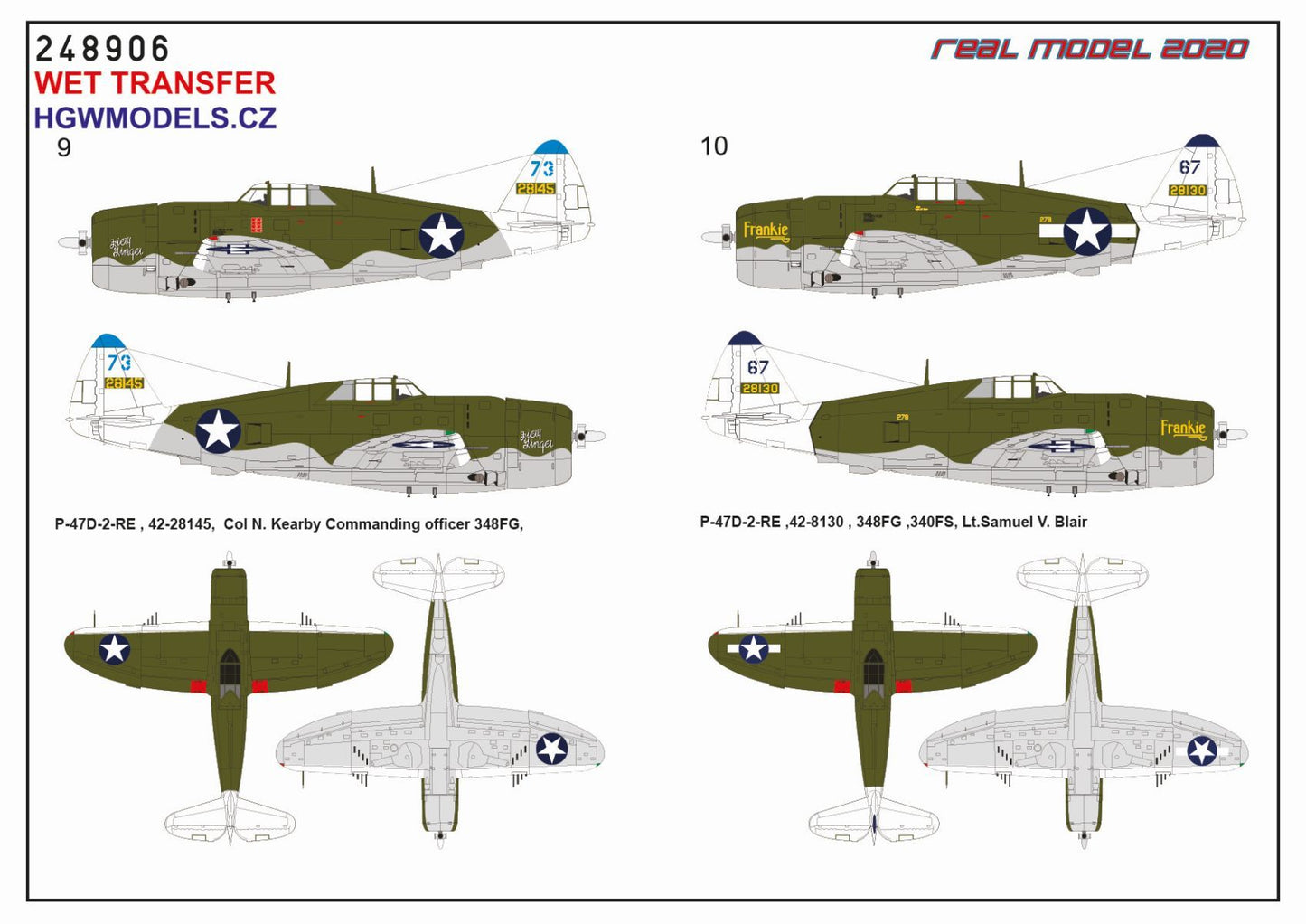 HGW HGW248906 1:48 Republic P-47D Thunderbolt Razorback OVER NEW GUINEA  Markigs