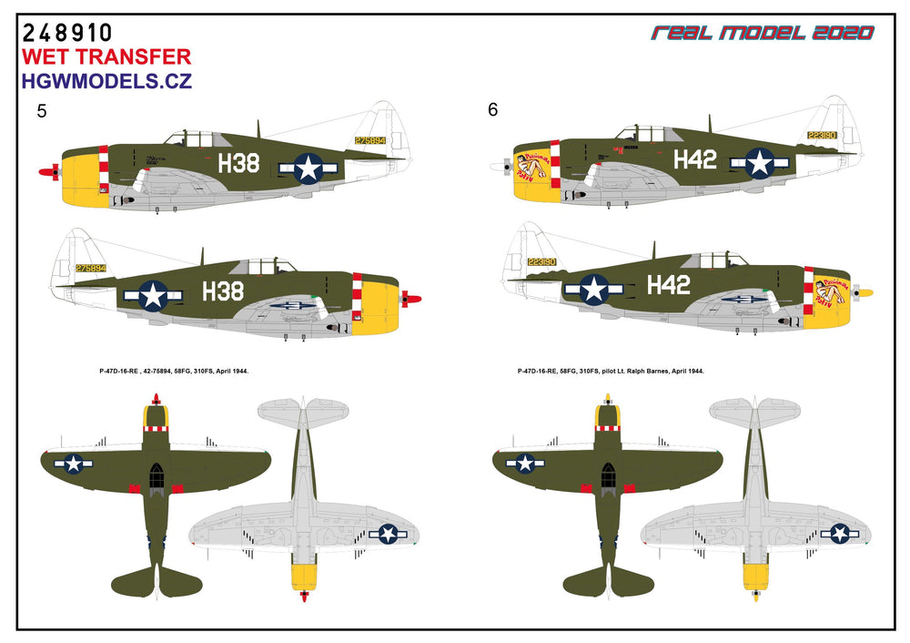 HGW HGW248910 1:48 Republic P-47D Thunderbolt Razorback over New Guinea & Saipan