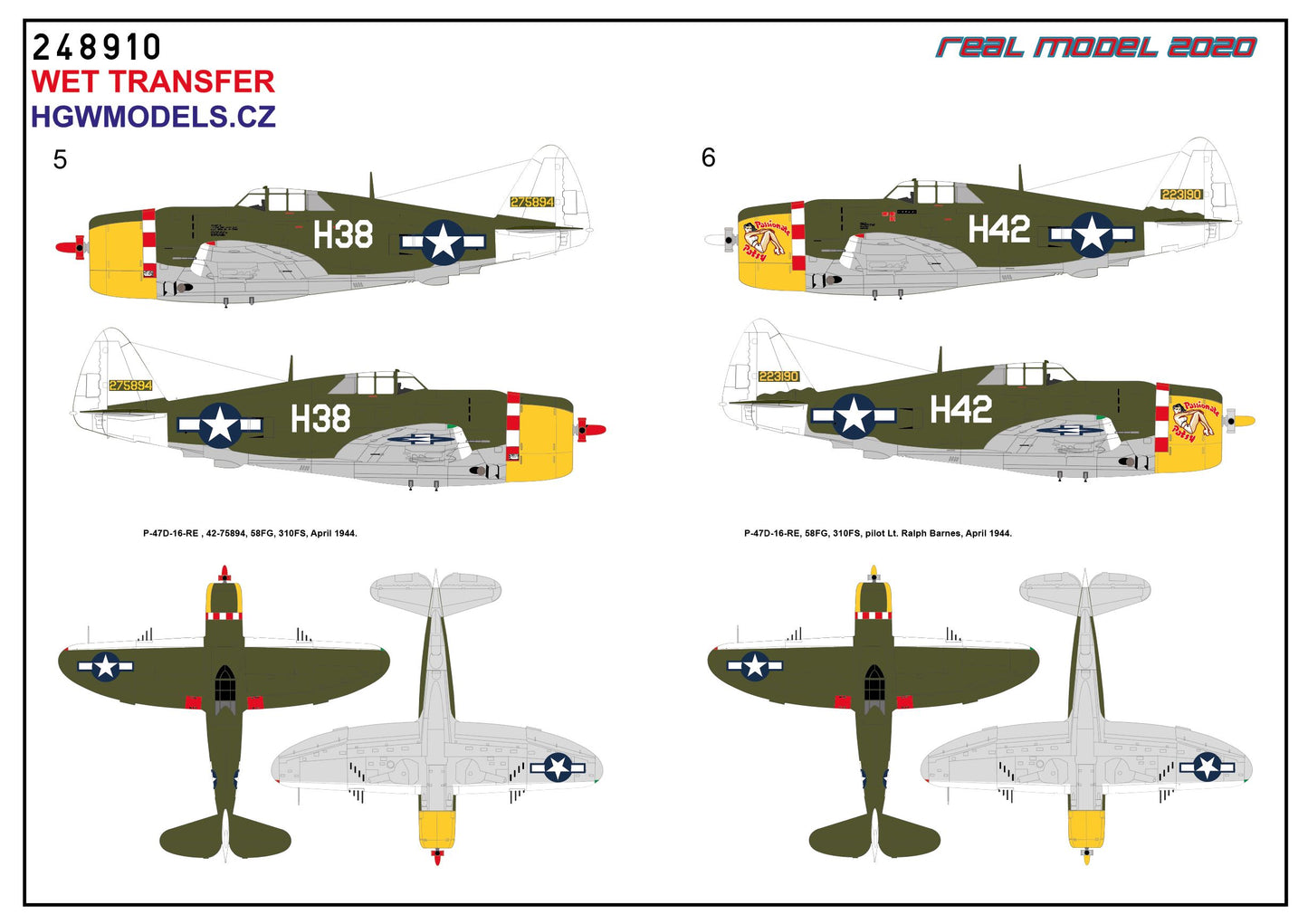 HGW HGW248910 1:48 Republic P-47D Thunderbolt Razorback over New Guinea & Saipan