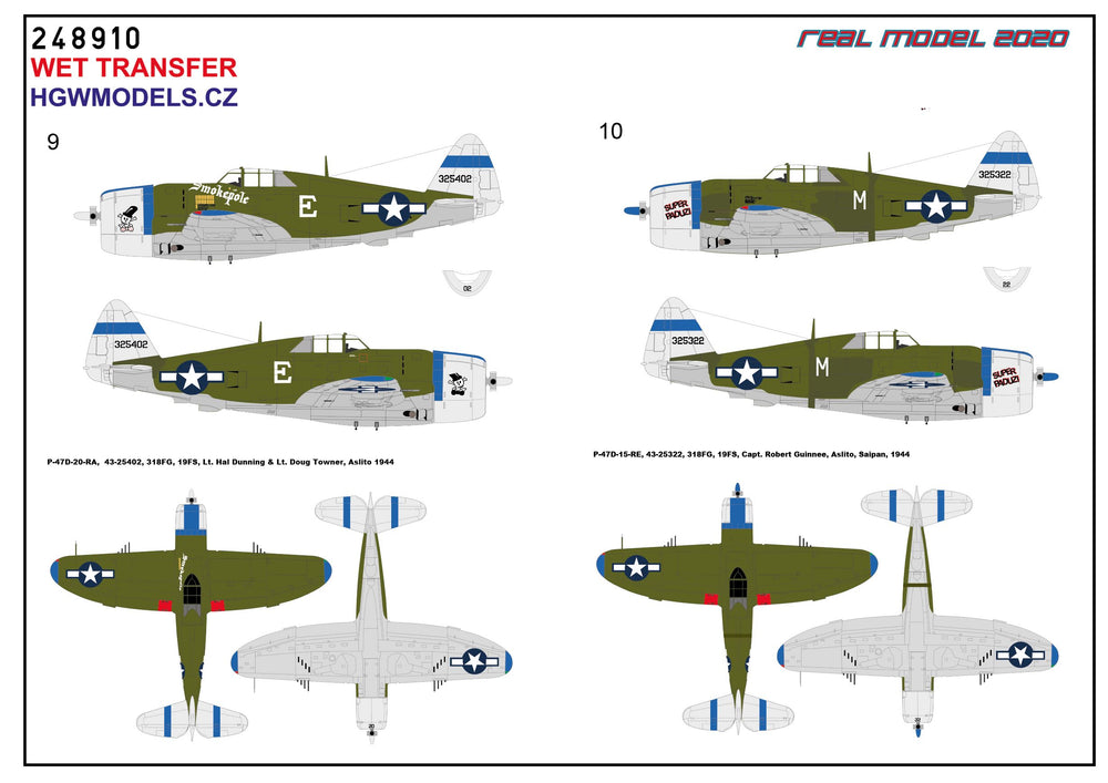 HGW HGW248910 1:48 Republic P-47D Thunderbolt Razorback over New Guinea & Saipan