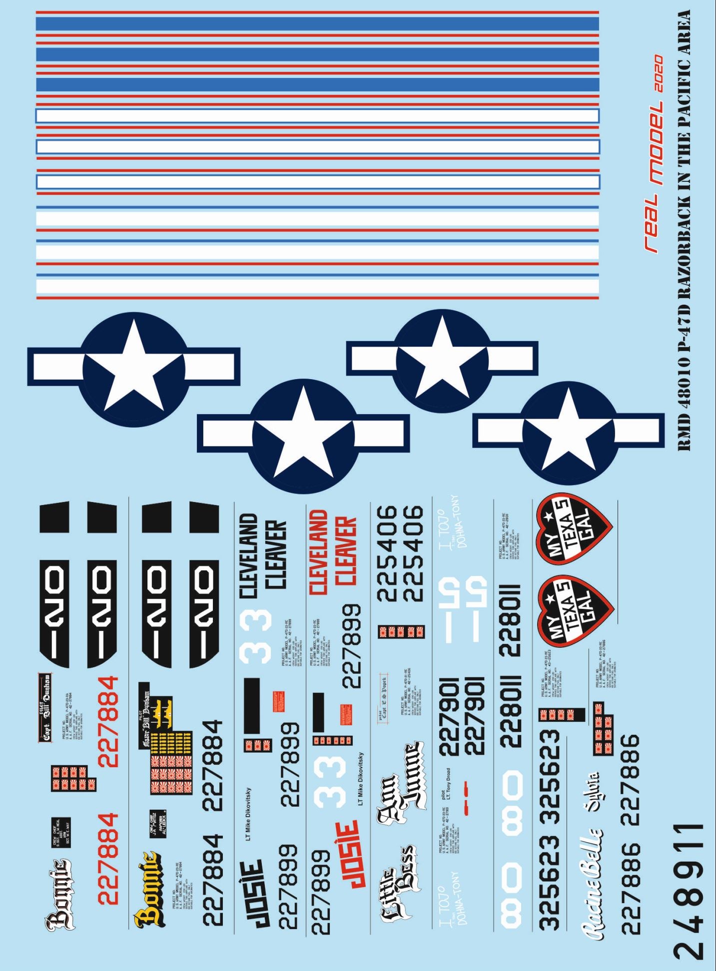 HGW HGW248911 1:48 Republic P-47D Thunderbolt RAZORBACK IN THE PACIFIC AREA