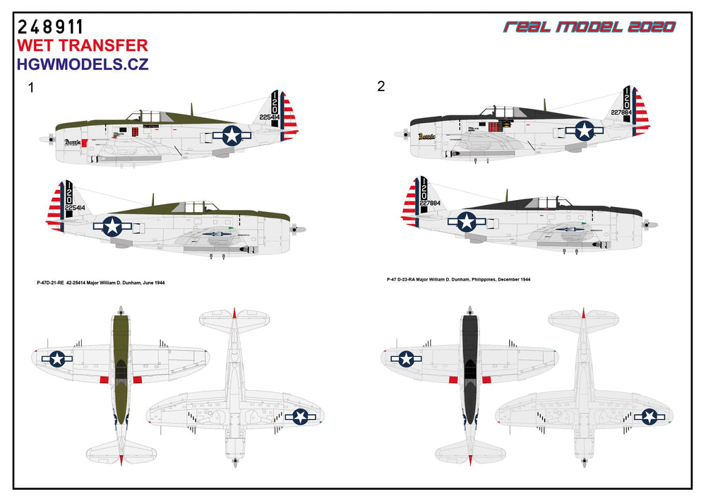 HGW HGW248911 1:48 Republic P-47D Thunderbolt RAZORBACK IN THE PACIFIC AREA
