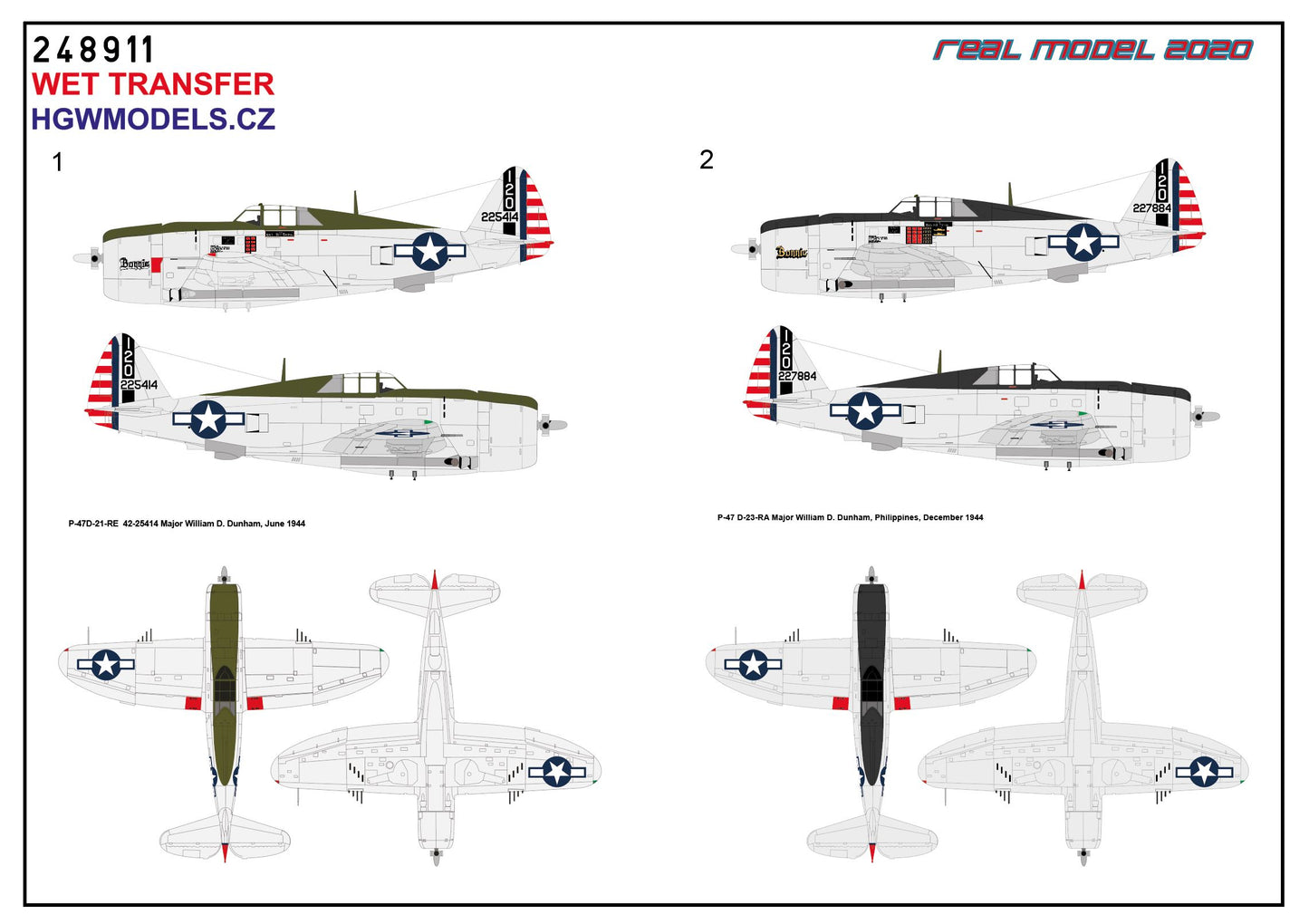 HGW HGW248911 1:48 Republic P-47D Thunderbolt RAZORBACK IN THE PACIFIC AREA