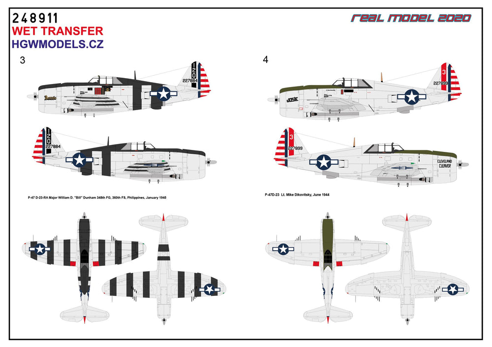 HGW HGW248911 1:48 Republic P-47D Thunderbolt RAZORBACK IN THE PACIFIC AREA