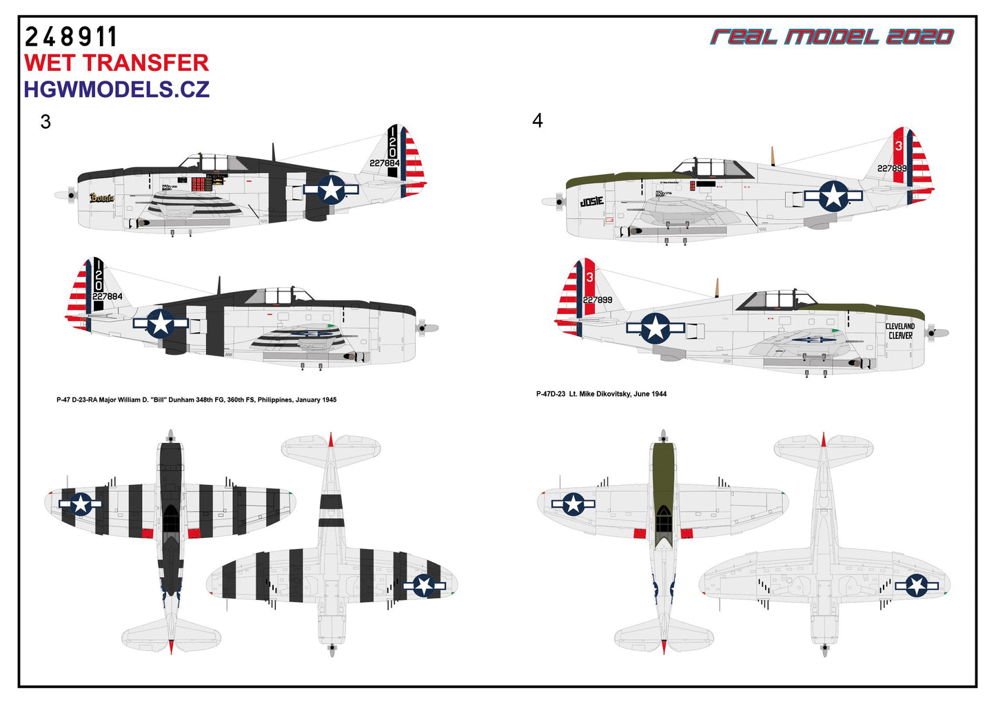 HGW HGW248911 1:48 Republic P-47D Thunderbolt RAZORBACK IN THE PACIFIC AREA