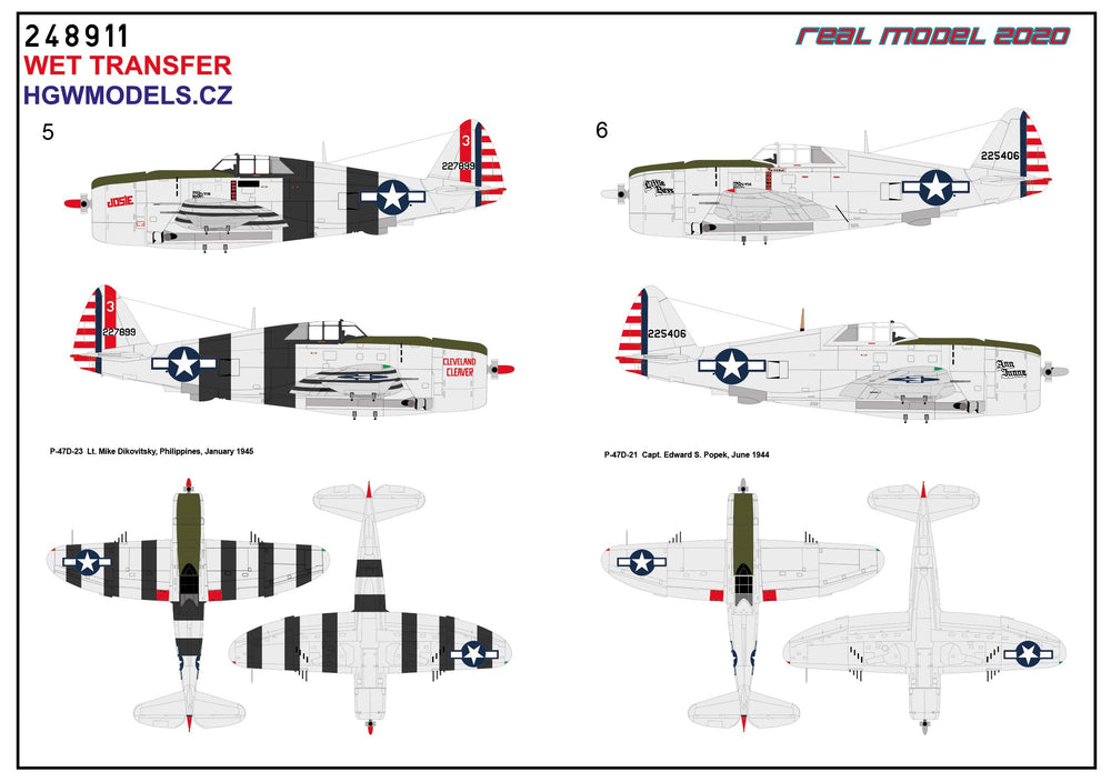HGW HGW248911 1:48 Republic P-47D Thunderbolt RAZORBACK IN THE PACIFIC AREA