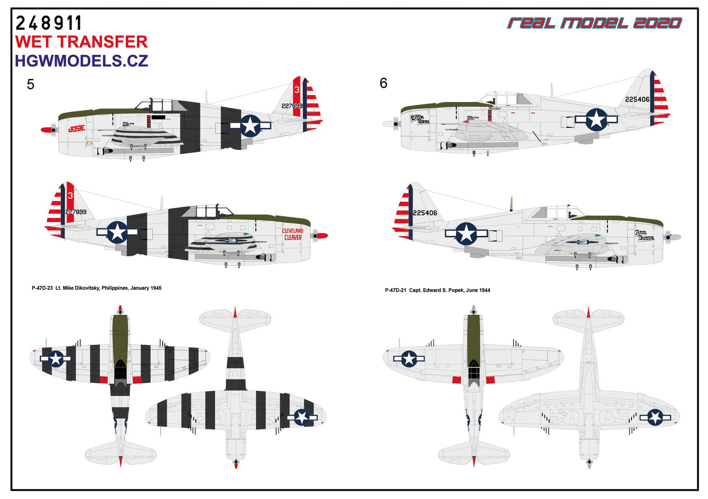 HGW HGW248911 1:48 Republic P-47D Thunderbolt RAZORBACK IN THE PACIFIC AREA