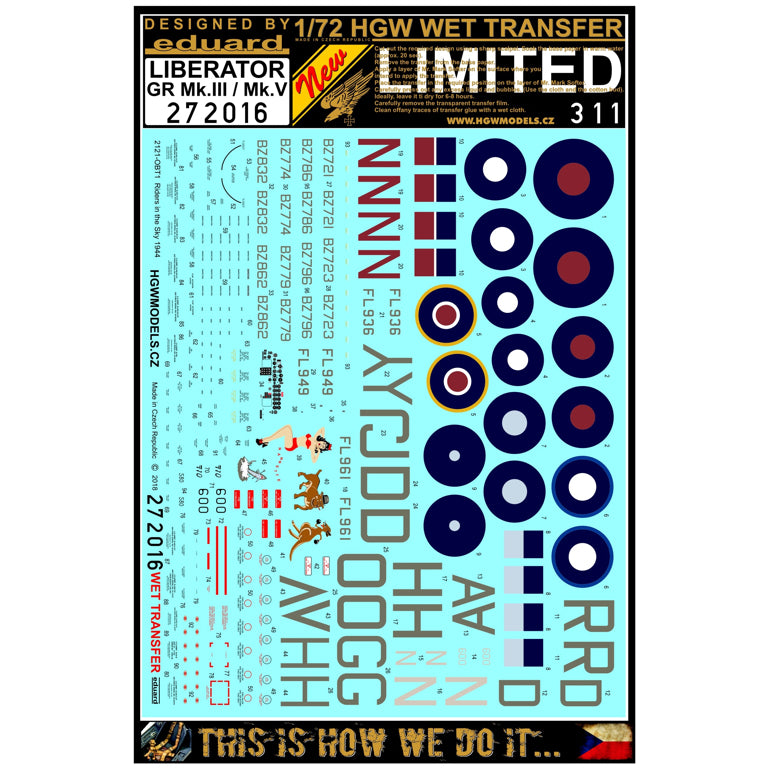 HGW HGW272016 1:72 Consolidated Liberator GR Mk.III/Mk.V