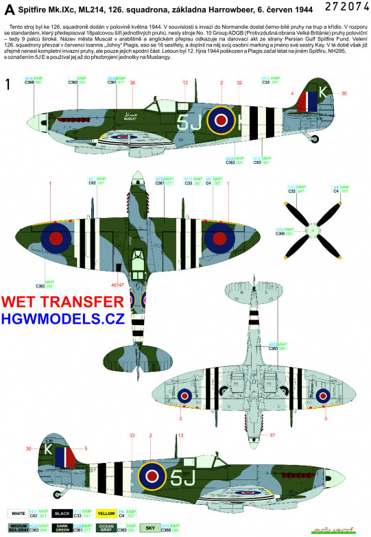 HGW HGW272028 1:72 Supermarine Spitfire Mk.IXC/Mk.IXe "The Longest Day"