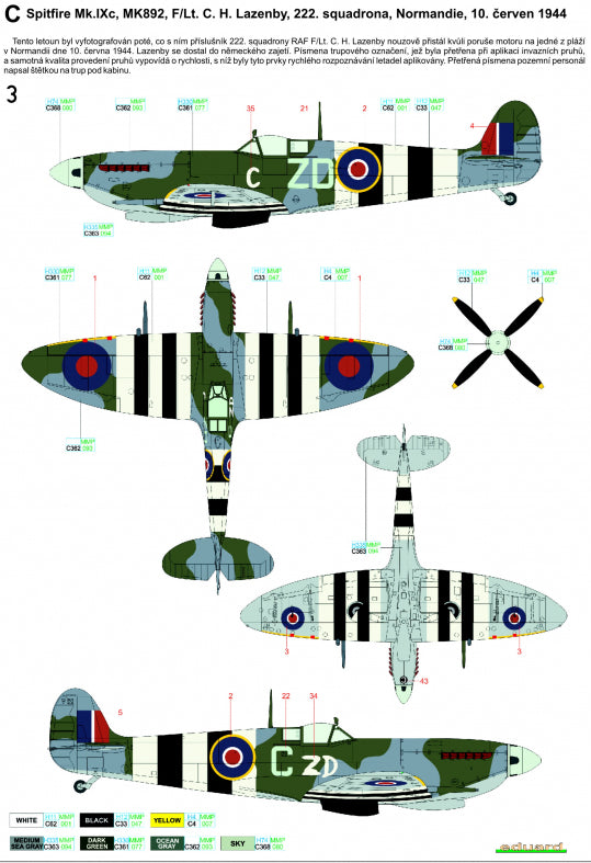 HGW HGW272028 1:72 Supermarine Spitfire Mk.IXC/Mk.IXe "The Longest Day"