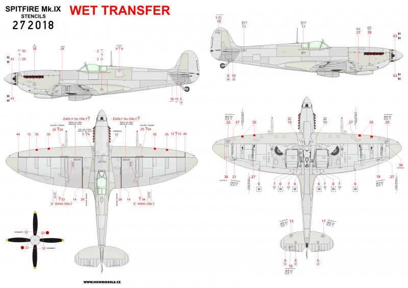 HGW HGW272030 1:72 Supermarine Spitfire Mk.IXC/Mk.IXE