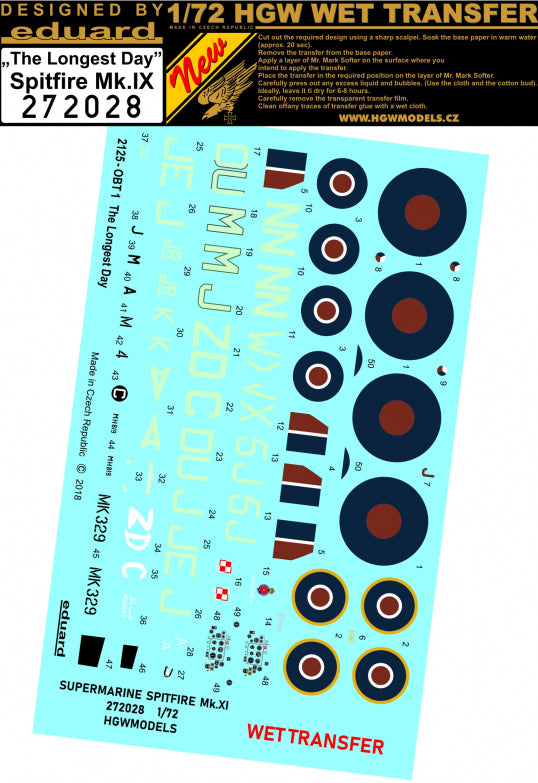 HGW HGW272030 1:72 Supermarine Spitfire Mk.IXC/Mk.IXE