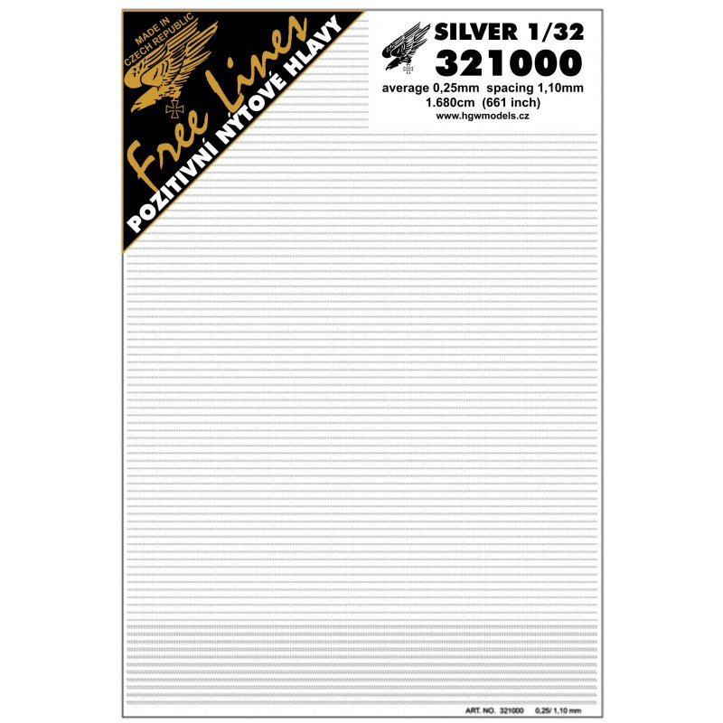 HGW HGW321000 1:32 silver 0.25mm