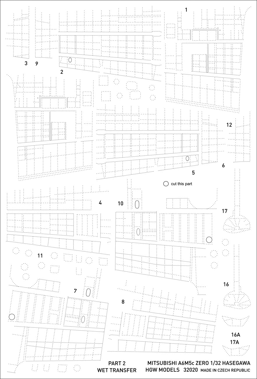 HGW HGW321020 1:32 Mitsubishi A6M5c Zero Positive Rivets