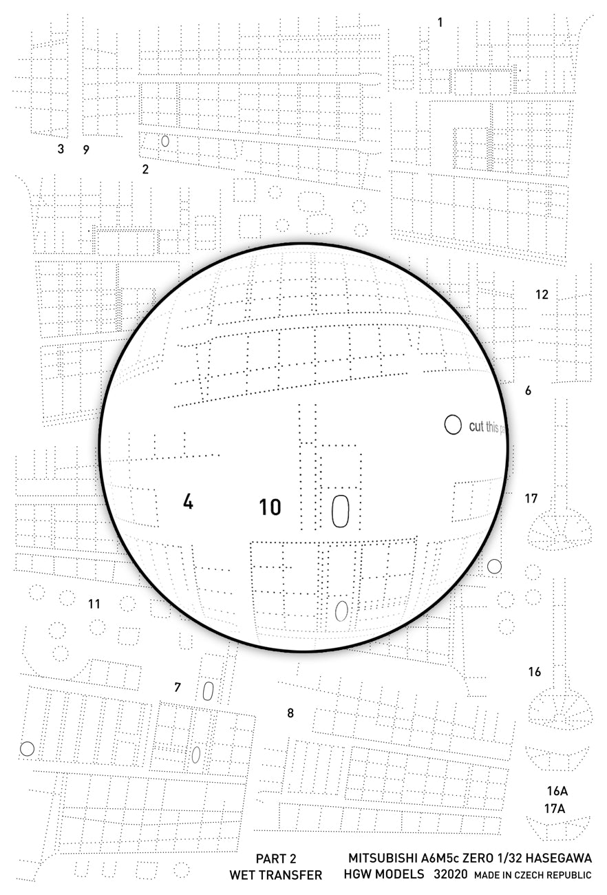 HGW HGW321020 1:32 Mitsubishi A6M5c Zero Positive Rivets