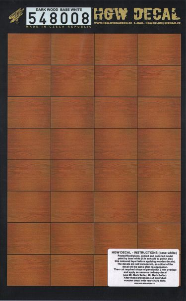 HGW HGW548008 1:48 DARK WOOD BASE WHITE