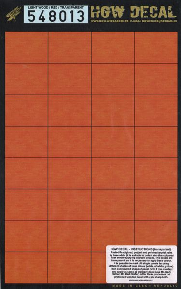 HGW HGW548013 1:48 LIGHT WOOD/RED TRANSPARENT A4