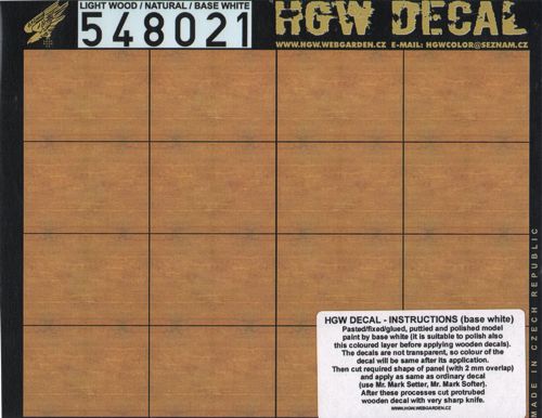 HGW HGW548021 1:48 LIGHT WOOD/NATURAL BASE WHITE A5