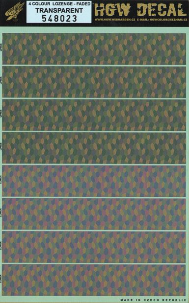 HGW 548023 German WWI 4-Colour Lozenge Faded Pattern 1:48