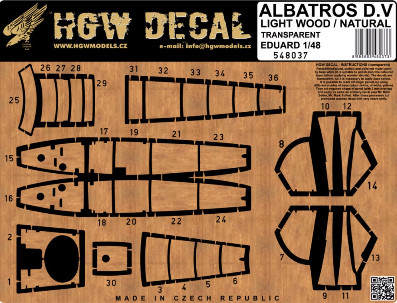 HGW HGW548037 1:48 ALBATROS D.V / D.VA