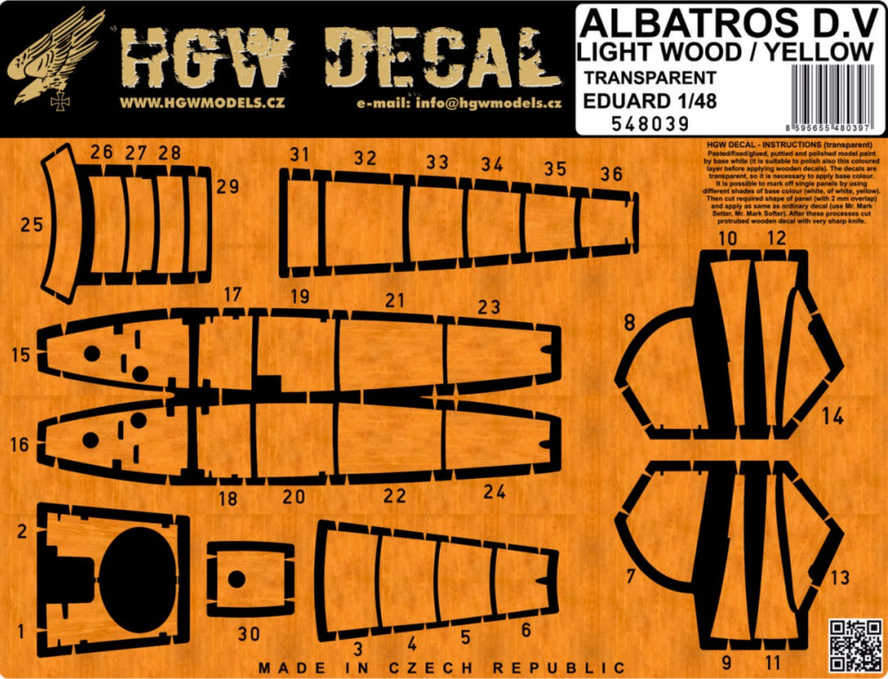 HGW HGW548039 1:48 ALBATROS D.V / D.VA