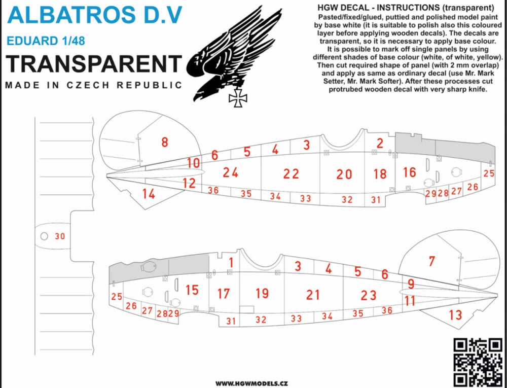 HGW HGW548039 1:48 ALBATROS D.V / D.VA