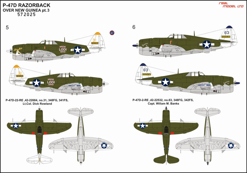 HGW HGW572025 1:72 Republic P-47D Thunderbolt RAZORBACK OVER NEW GUINEA pt