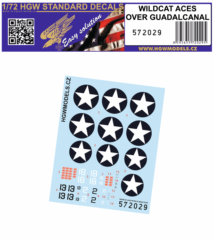 HGW HGW572029 1:72 Grumman F4F-4 WILDCAT ACES OVER QUADALCANAL