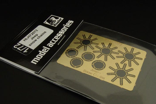 Hauler HLH72072 1:72 Willys Jeep snow chains PE engraved plate