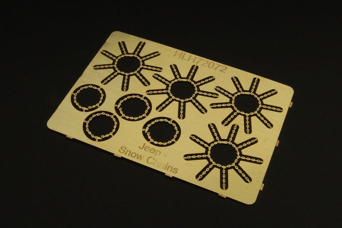 Hauler HLH72072 1:72 Willys Jeep snow chains PE engraved plate
