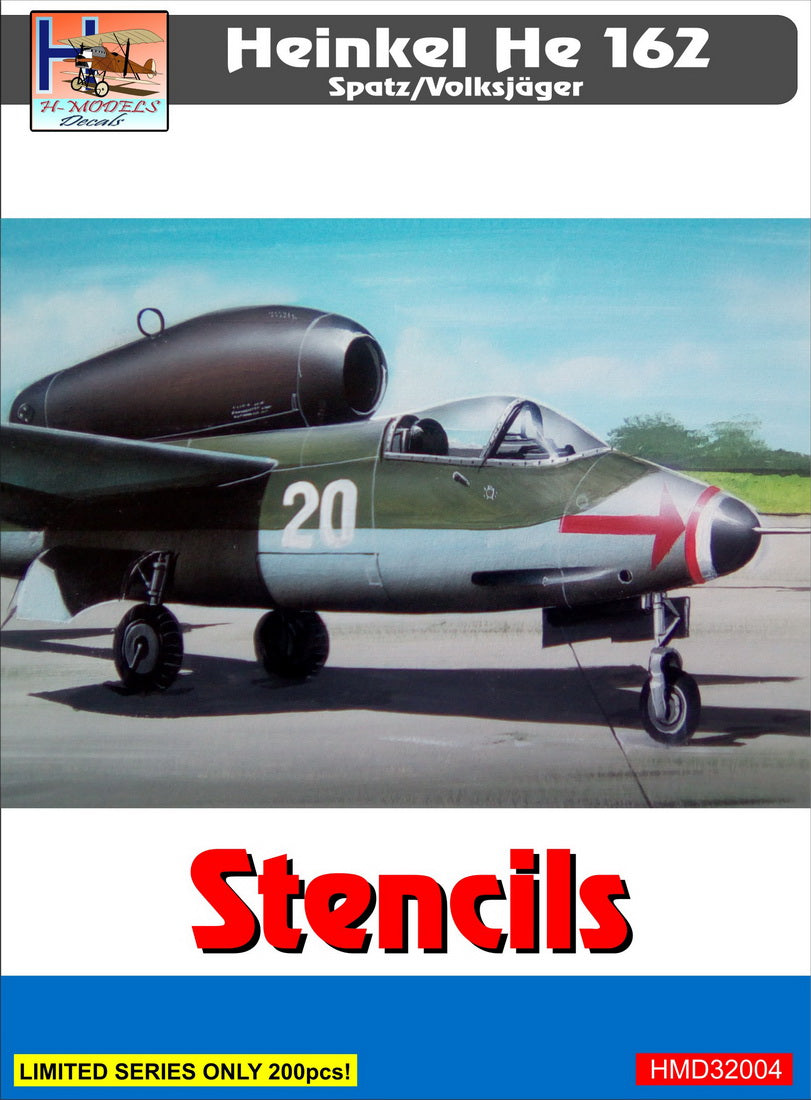H-Model Decals HMD32004 1:32 Heinkel He-162A-2 Salamander stencils