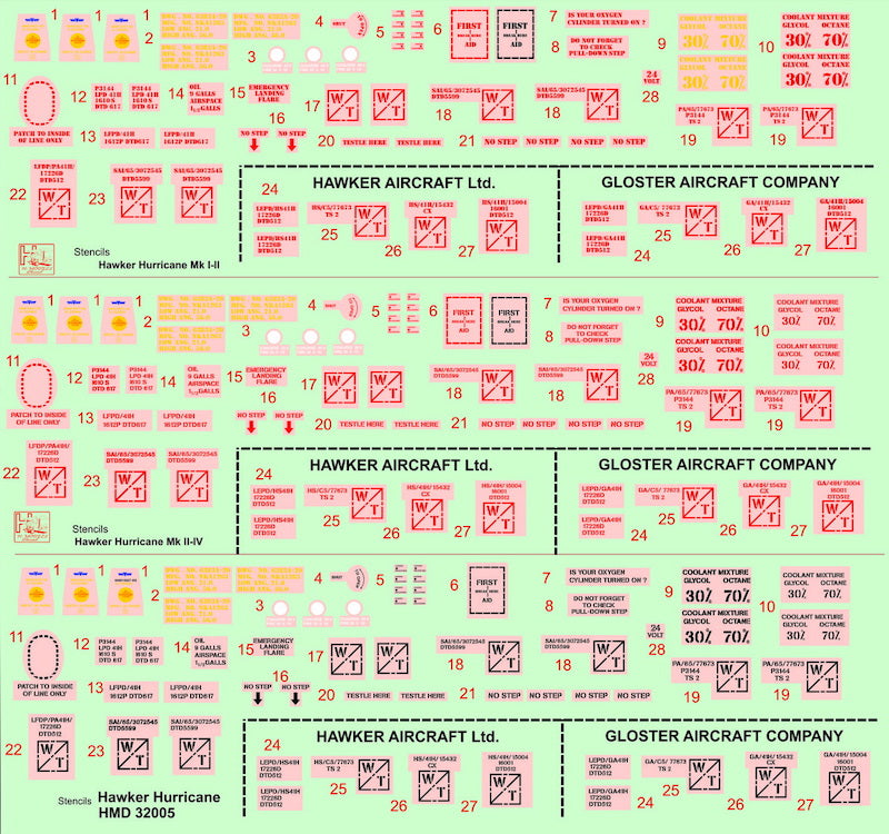 H-Model Decals HMD32005 1:32 Hawker Hurricane Night Fighter