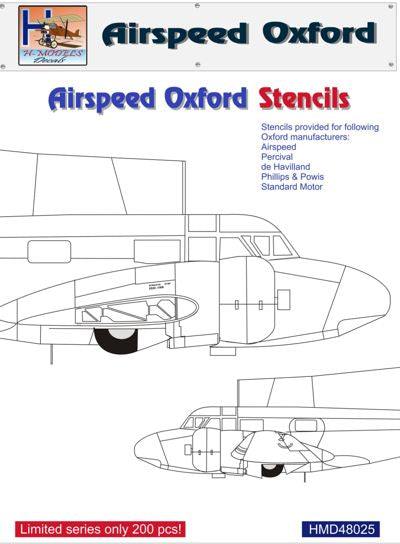 H-Model Decals HMD48025 1:48 Airspeed Oxford Mk.I/Mk.II stencils