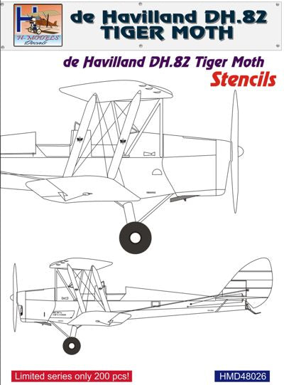 H-Model Decals HMD48026 1:48 de Havilland DH.82A Tiger Moth stencils