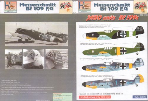 H-Model Decals HMD48028 1:48 Messerschmitt Bf-109F/Messerschmitt Bf-109G Jabo