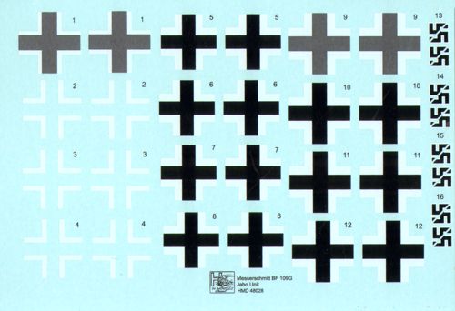H-Model Decals HMD48028 1:48 Messerschmitt Bf-109F/Messerschmitt Bf-109G Jabo