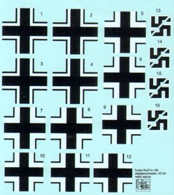 H-Model Decals HMD48034 1:48 Focke-Wulf Fw-190A-4 JG 54 'Grunherz'