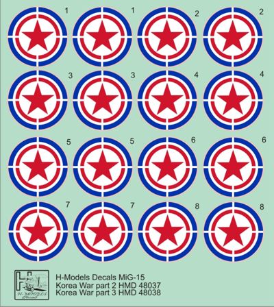 H-Model Decals HMD48038 1:48 Mikoyan MiG-15 Sov