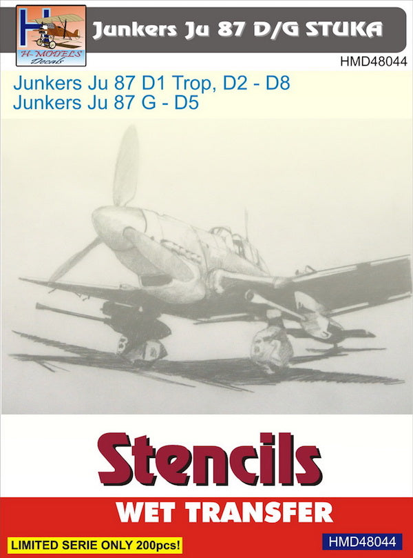 H-Model Decals HMD48044 1:48 Junkers Ju-87D/G 'Stuka' Stencils