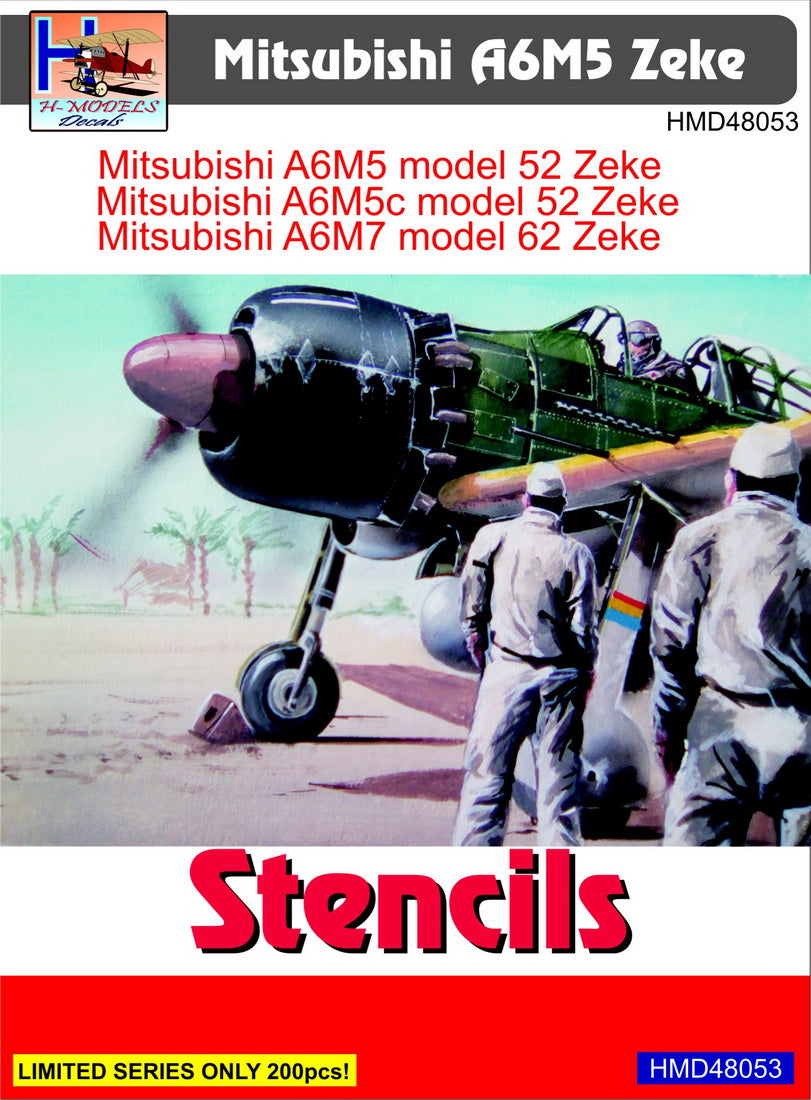 H-Model Decals HMD48053 1:48 Mitsubishi A6M5 Zeke stencils
