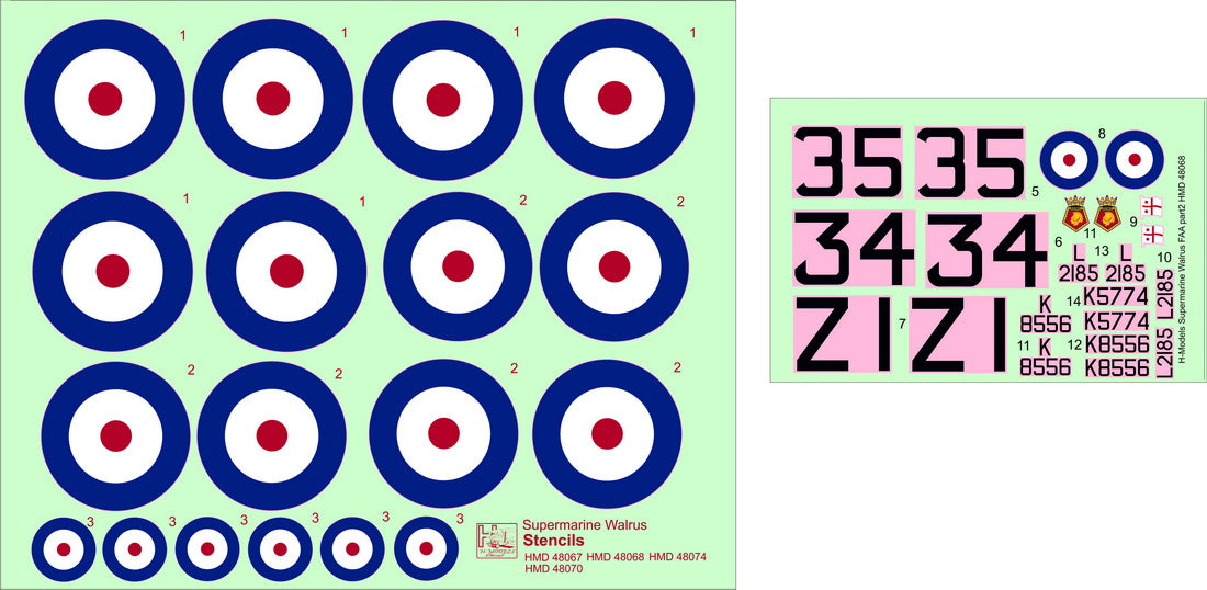 H-Model Decals HMD48068 1:48 Supermarine Walrus Mk.I/Mk.II in FAA Service, Pt.2