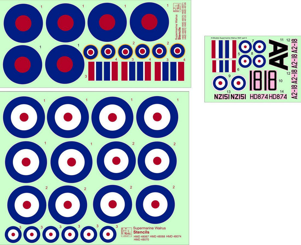 H-Model Decals HMD48074 Walrus Mk.I/II/Seagull RAAF Pt 2 1:48