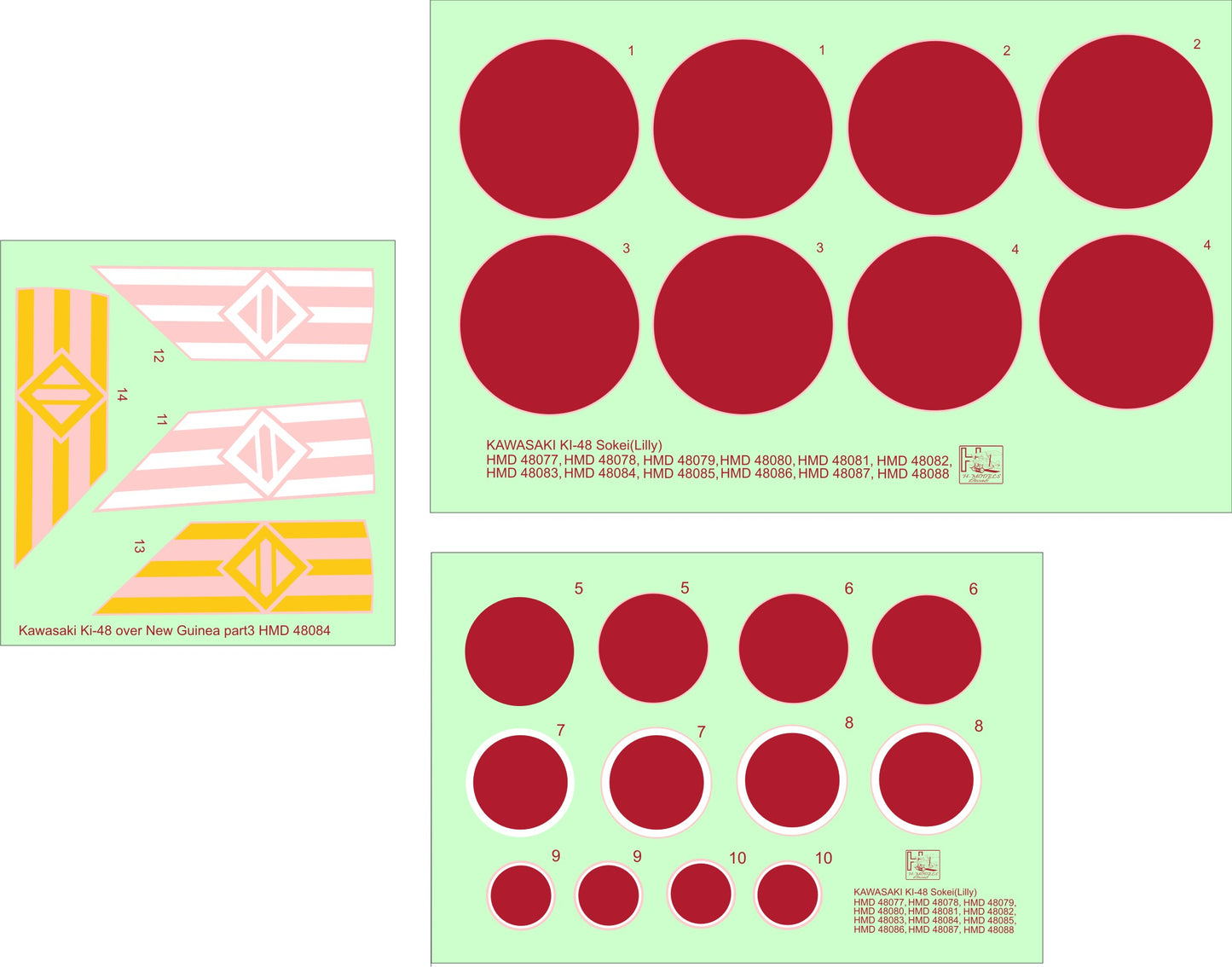 H-Model Decals HMD48084 1:48 Kawasaki Ki-48-Ib/Ki-48-IIb over New Guinea, Pt.3