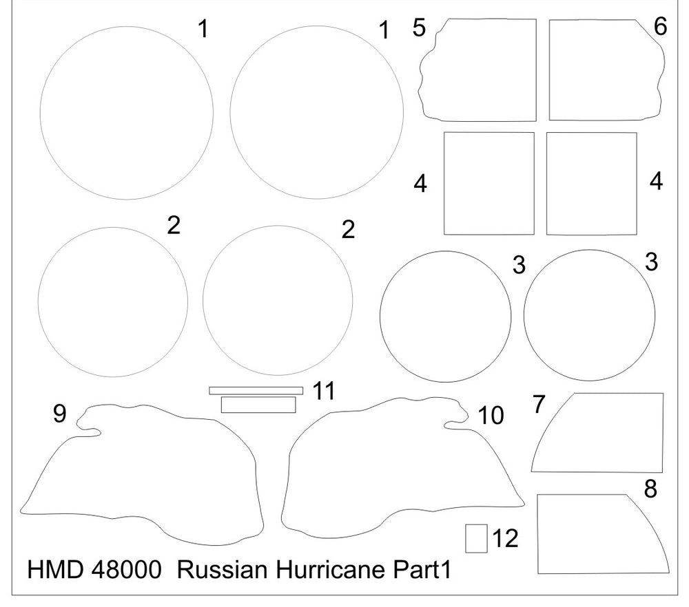 H-Model Decals HMD48108 1:48 Soviet Hawker Hurricanes Mk.I/Mk.II, Pt.1