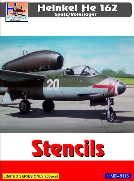 H-Model Decals HMD48116 1:48 Heinkel He-162A-2 Salamander stencils